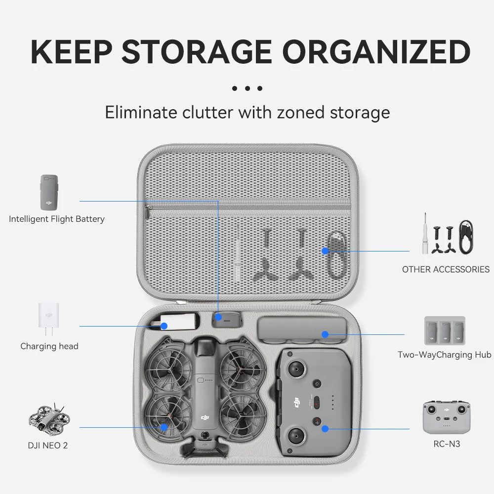 Reistas voor DJI NEO 2 drone-a - Drone Hard Shell Case recensie en prijs